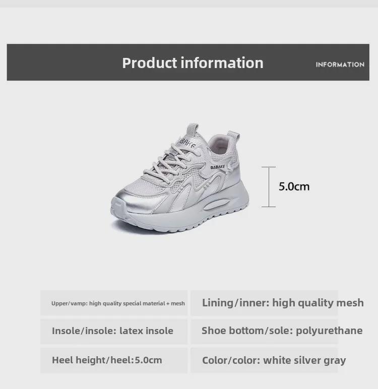 Women's 2024 Breathable Mesh Platform Sneakers - Trendy Casual All-Match Sports Shoes