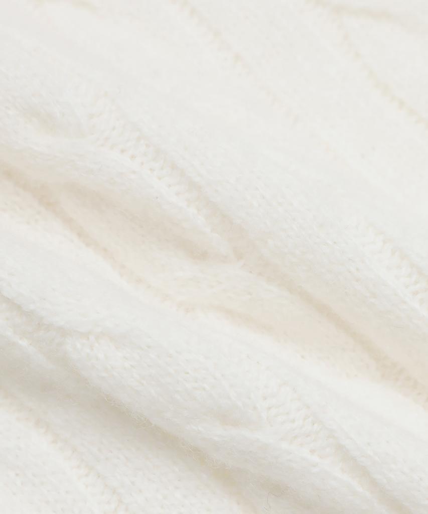 BROOKS BROTHERS [Women'S] Wool Cable Polo Sweater (Ivory) (Bbwtwb0002Bef)