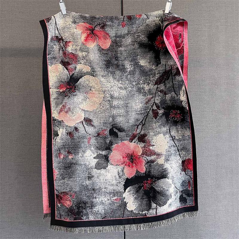 

Winter Thicken Cashmere Scarf for Women Warm Blanket Female Luxury Quality Shawl Wrap Pashmina Bufanda Poncho Echarpe Stoles 65X190 cm