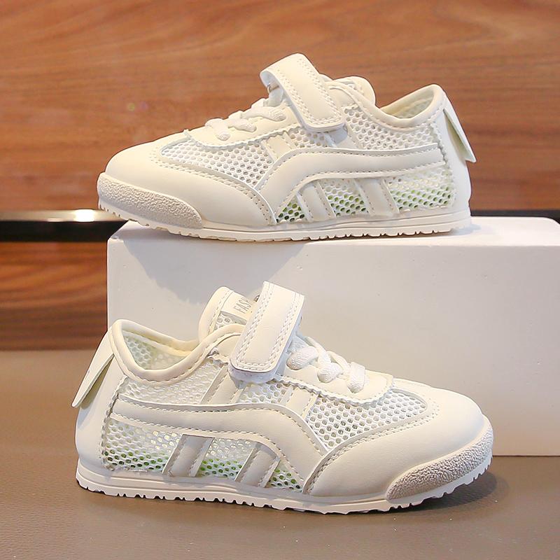 Çocuk Minimalist Spor ve Eğlence Ayakkabıları Öğrenci Hafif Koşu Ayakkabıları Tek Net Forrest Gump Ayakkabıları Çocuk Ayakkabıları Küçük Beyaz Ayakkabılar