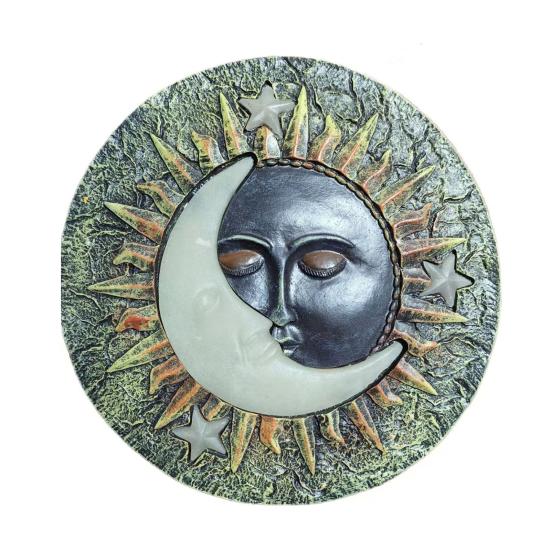 Garden Stepping Stone Glow-in-The-Dark Butterfly Insect Resin Garden Stone Moon Sun Star Stepping Stone for Patio Lawn