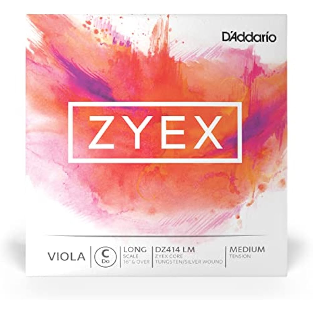 D Addario Daddario Rose String for Viola Zyex C-String Long Scale DZ414 LM Medium Tension [Domest...