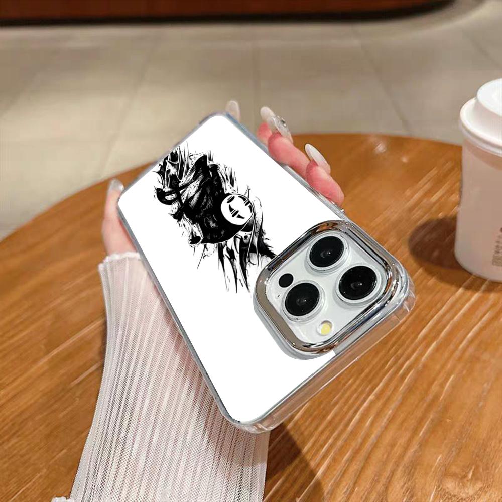 Cartoon H-Hayao M-Miyazaki Phone Case For Iphone 17 16 15 14 13 12 11 Pro Max Xr Air Plus Silicone Cover Silver Hard Shell Cove