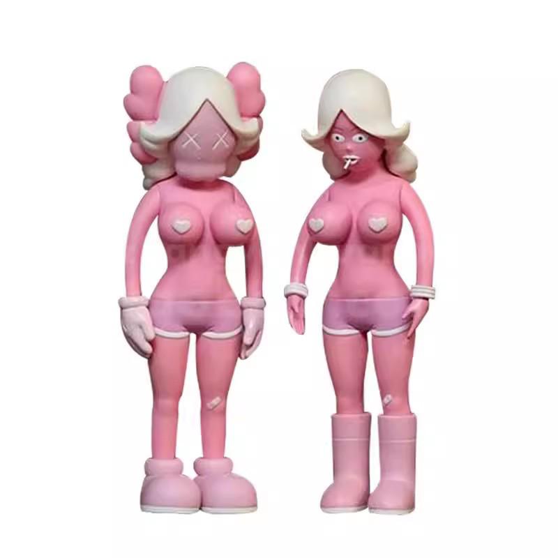Kaws Semi-Dissected Bear Figure Ornament - Trendy Decorative Toy for Living Room Collection Gift