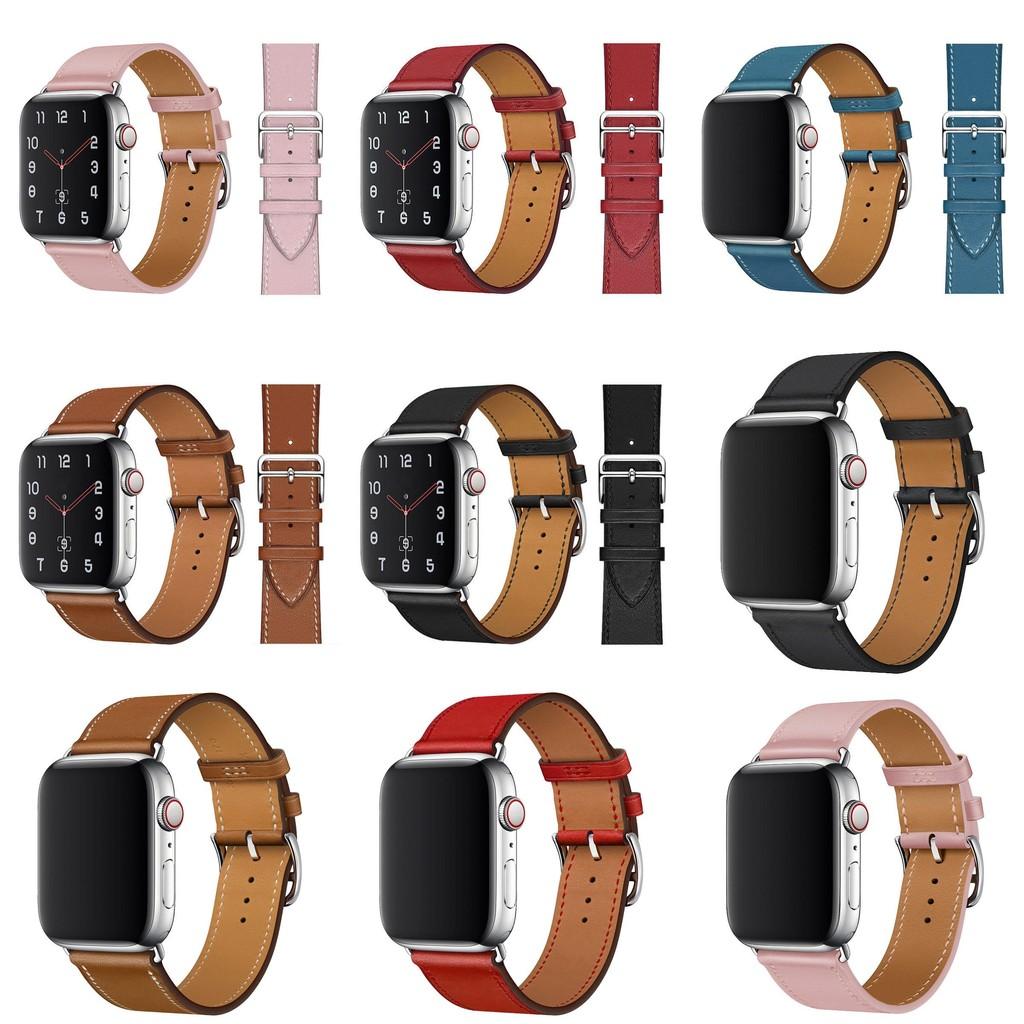 Apple Watch 8 Leather Strap For Single Loop Crosshatch Genuine Leather Band For 38mm And 42mm