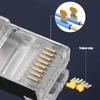 50/100 Stück Cat6 Cat5e RJ45 Geschirmter Stecker Modulare Stecker Kabel Netzwerkstecker Vergoldete Ethernet PC Hardware Kabeladapter