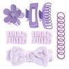 Wash Face Wrist Strap 16Pcs Face Washing Tools Skin Care Versatile Flower Hair Claw Solid Color 16Pcs Plush Bow Headband