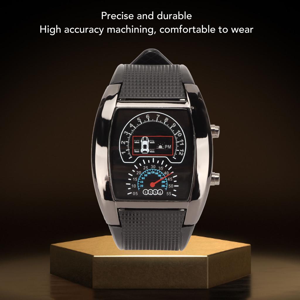 LED Display Aviation Watch High Accuracy Wrist Watches Comfortable Wearing LED Watch with Time and Date Display