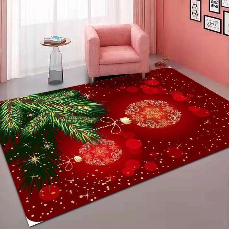 Christmas Door Carpet Floor Mat Halloween Living Room Coffee Table Mat Bathroom Thickened Non-slip Floor Mat