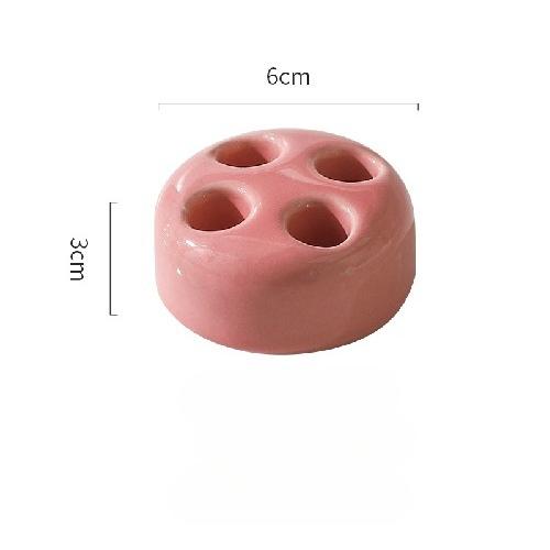 Kreatywny łazienkowy ceramiczny uchwyt na szczoteczki do zębów przenośny Mini Macaron Colors stojak na szczotki półka podstawa rama regał magazynowy narzędzie łazienkowe