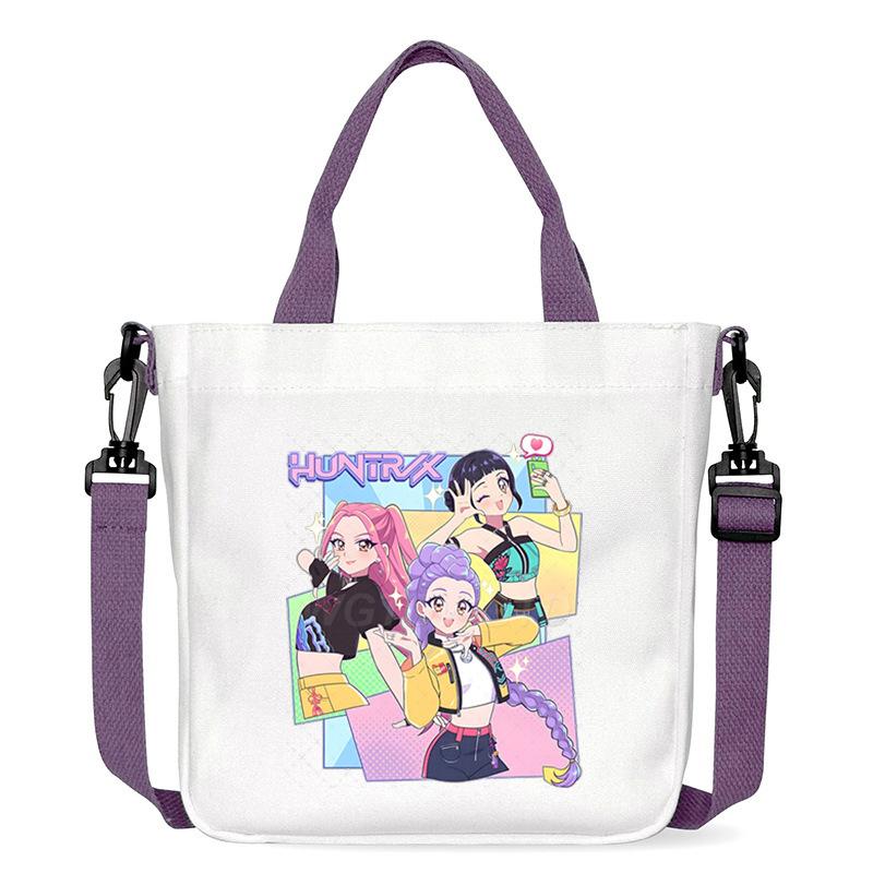 Anime Cartoon Print Student Go Out Portable Handbag Large Capacity Casual Canvas Bag