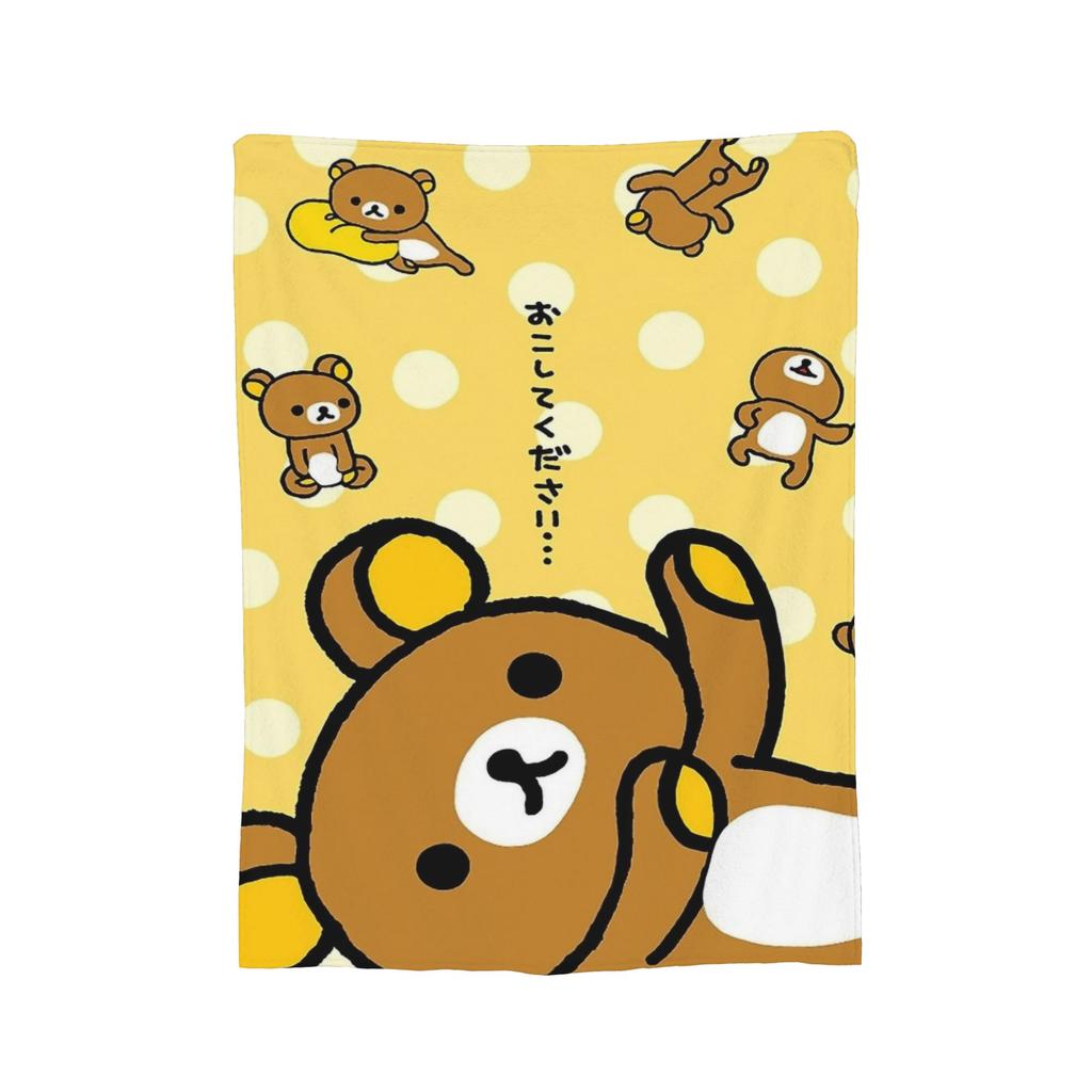 Rosa Süßer Bär Rilakkuma Decke Flauschige Tolle Atmungsaktive Überwurfdecken für Bett Sofa Winter,