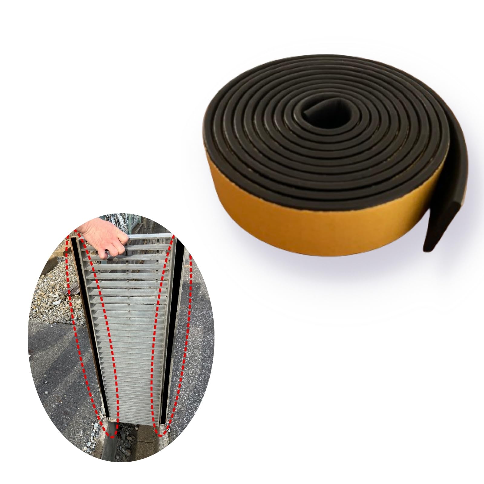 

Гума для решітки Irotoridori, Захист від шуму, Гума для захисту від шуму, Захист від брязкання, Гумова прокладка (Ширина 1.0 Width 25mm x Thickness 3mm чорний