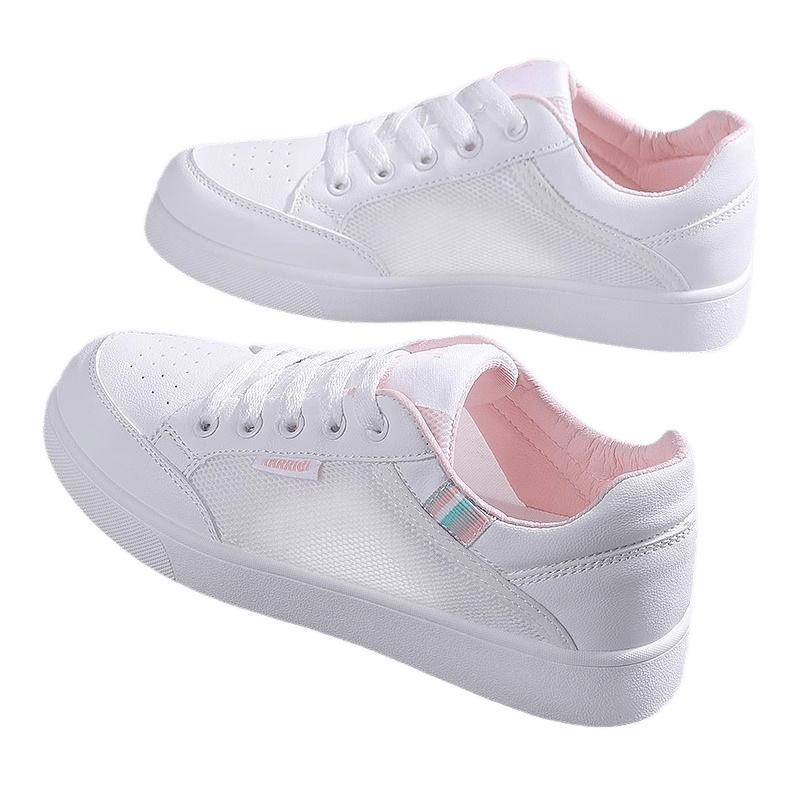 Internet Celebrity White Shoes Women's Spring Summer Breathable Thin 2024 New Shishang Versatile Board Shoes Mesh Sneakers Children