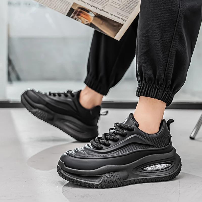 Men's Casual Sports Shoes Fashionable Thick Soled Skateboarding Sneakers Trendy and Comfortable Men's Shoes Suitable Trainer Men