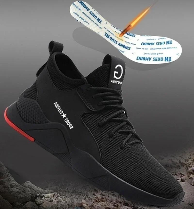 Zapatos de Seguridad de Acero con Puntera de Acero y Fibra de Kevlar para Hombres