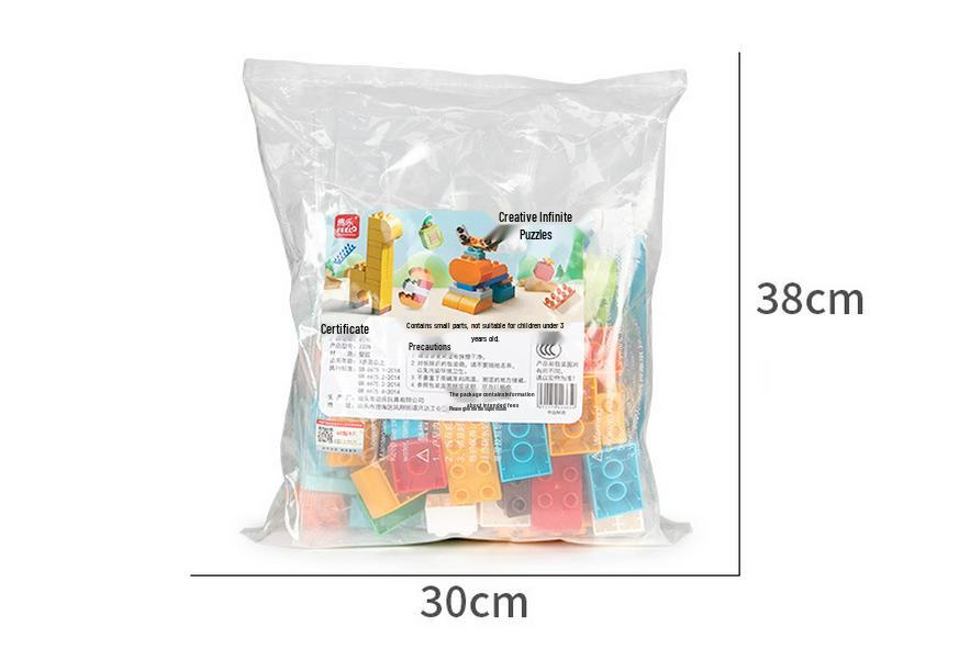 Universal Large Particle Creative Building Blocks for Toddlers Aged 3-6 - Educational Toy & Teaching Aid Gift