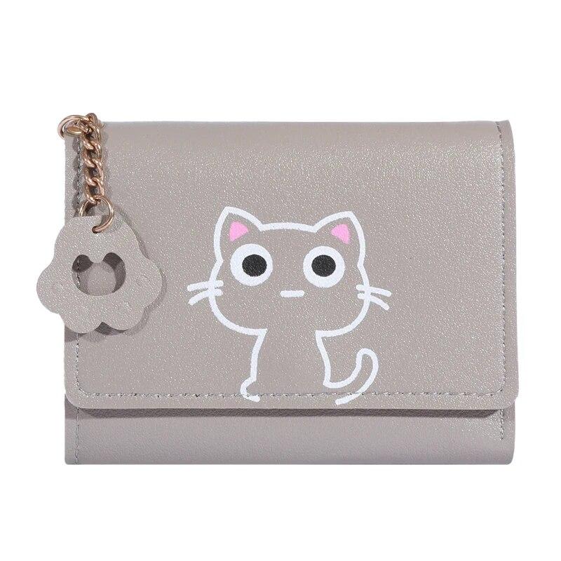 Small Wallet Female Cat Short Fold Personalized Student Cute Mini Fashion Wallet Zero Wallet