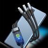 3-in-1 USB 100W Fast Charger Cable Car USB To Type-C Micro LIGHTNING Cable For iPhone 16 15 14 13 Samsung Xiaomi Huawei