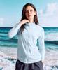 Leijibi Multi-Cooling Essential Loose Fit Zip-Up Rash Guard W Sky Blue