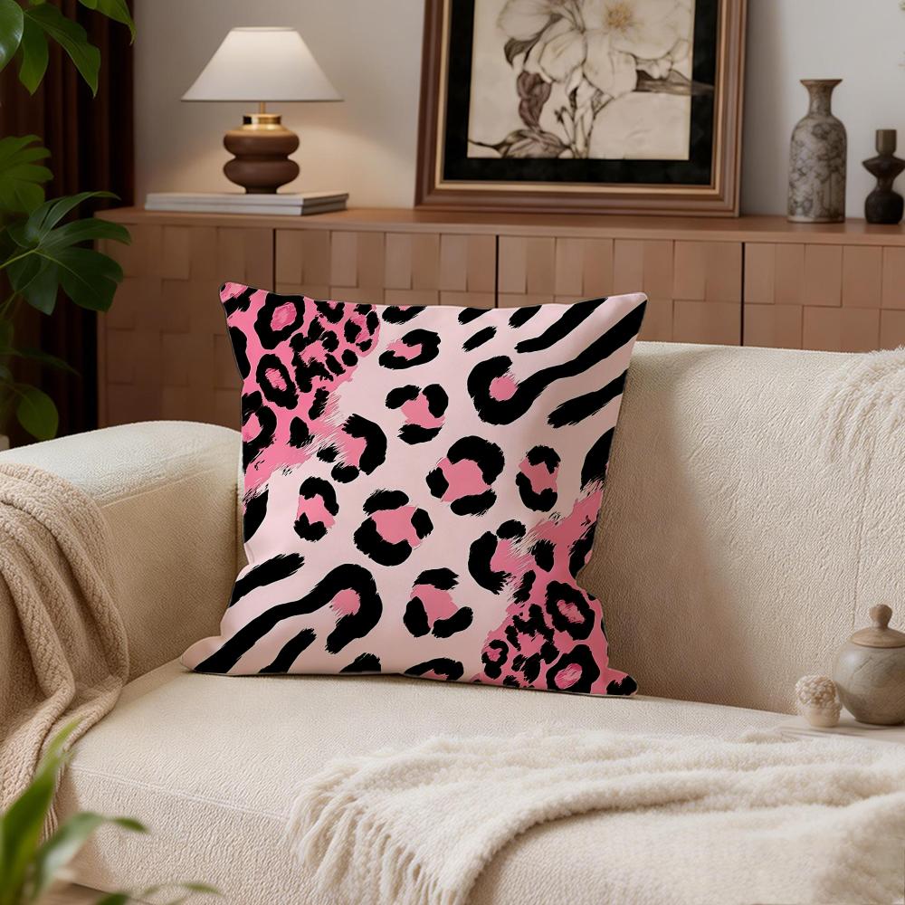 Art Outline Leopard Cushion Cover Cushion Cover Set 4Pcs 50X50 45X45 40X40 Pillowcase Decorative Sofa Home Decor