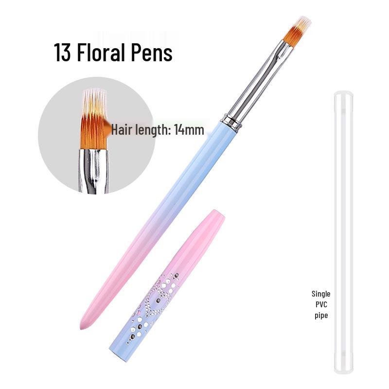 Nail Art Pen Set: 15-Piece Liner Gel Polish & Carving Blooming Brushes