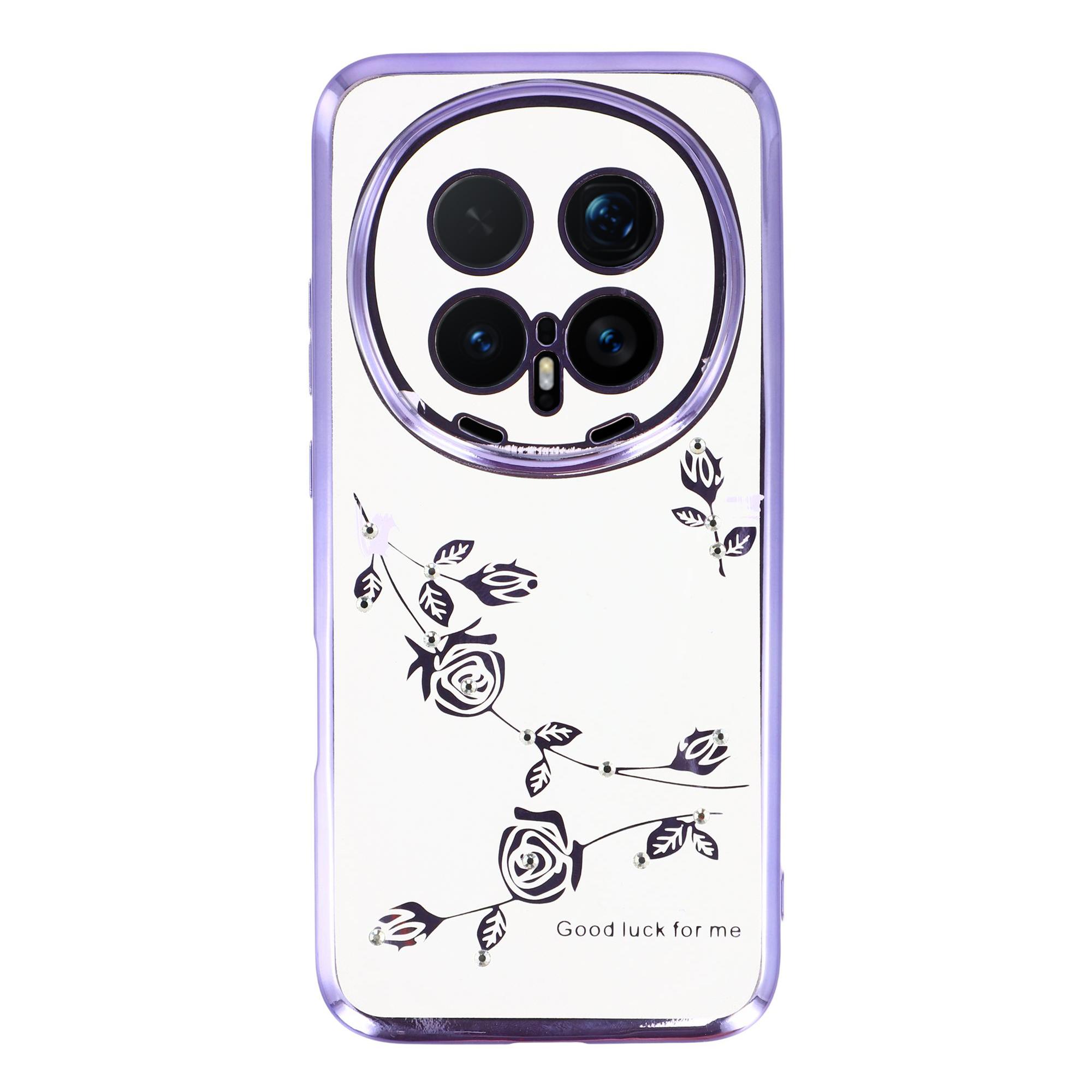 

KADEM For Honor Magic8 Pro 5G Case Flower Rhinestone Decor TPU Phone Cover