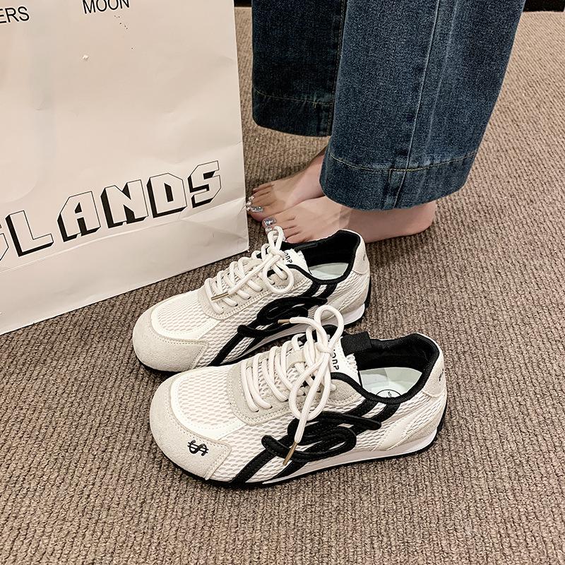 Dexun shoes sports shoes children 2025 super fire lightweight soft leather breathable mesh shoes platform casual shoes retro Forrest Gump shoes