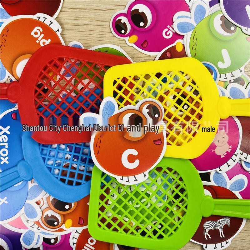 Kids' English Word Recognition Fly Swatter Game: Educational Parent-Child Interaction Toy