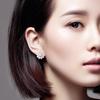 Temperament Korean Simple Diamond Smooth Skin Stone Earrings Earrings
