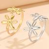 Sweet Daisy Stainless Steel Ring: Women's Fairy Flower Index Finger Jewelry