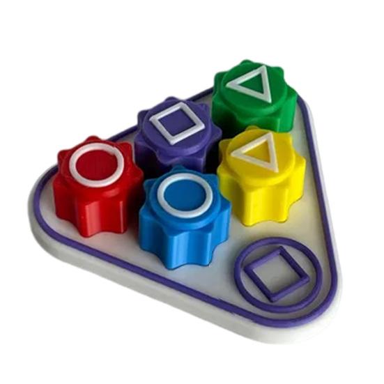 1 Set Geometric Dice Korean Game Hand-Eye Coordination Training Colorful Stone Catching Game Portable Travel Kids Adults Game Night Party Dice Toy