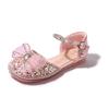 Girls' Princess Sandals2026New Crystal Bow Soft-soled Closed-toe Children's Performance Shoes, Stylish and Trendy Flat-soled