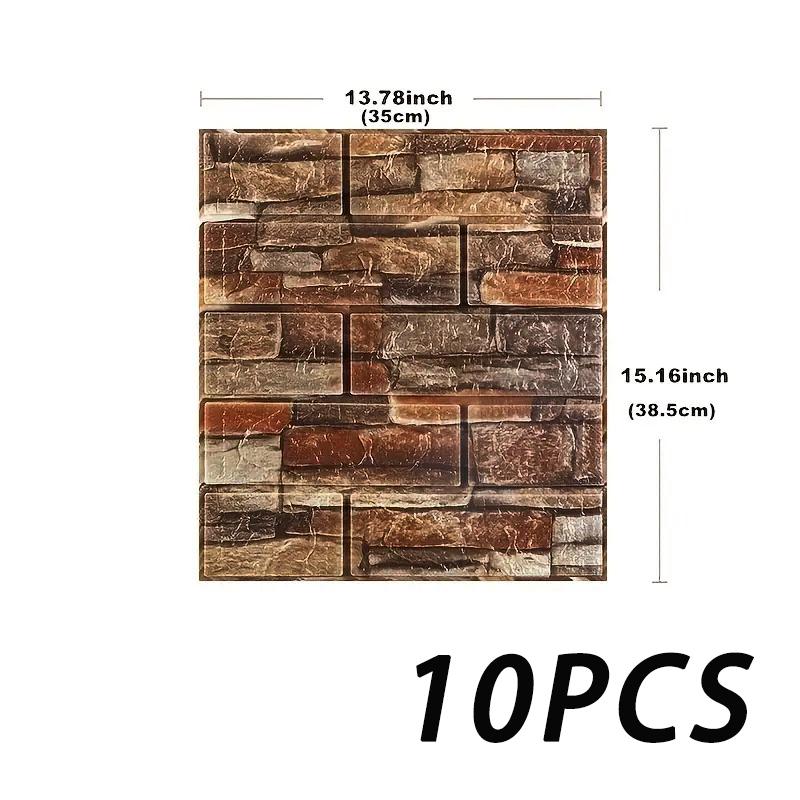 Retro color wallpaper 3D self-adhesive 35X38.5cm living room wall decoration wall sticker