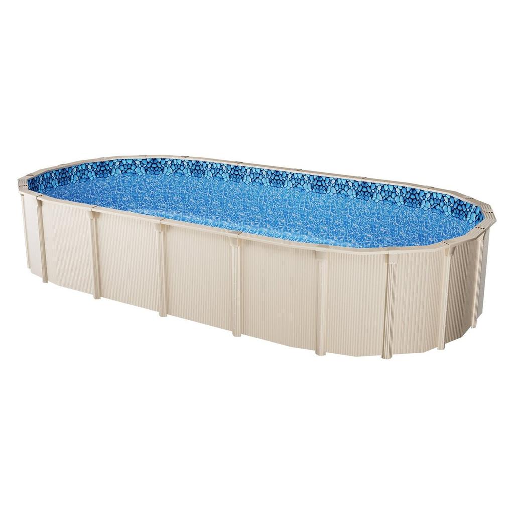 Oval Pool Liner 12x24ft Overlap Style Pool Liner 54in Wall Height