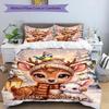 3PC Custom Name Winter Wonderland Bedding Set Duvet Cover Closure Includes 1 Duvet Cover & 2 Pillowcases for Bedroom