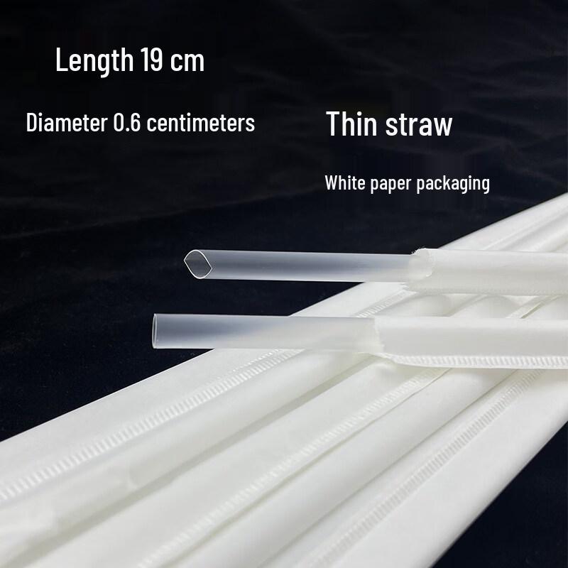 ZISIZ 1000-Piece Individually Wrapped Disposable Plastic Straws