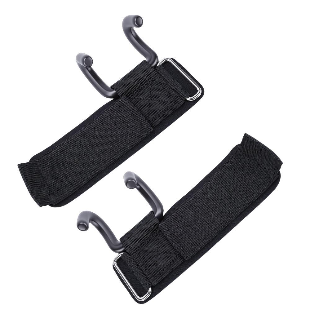 2pcs Heavy Duty Strap Lifting Hook Strap Adjustable Wrist Strap Pull Up Hook Gym Workout