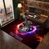 Alfombra de Terciopelo de Cristal Personalizada del Bayern de Múnich, Impresión de Texto con Nombre Personalizado, Logo de Fútbol Suave Antideslizante Felpudo Decoración del Hogar Regalo