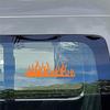 GORGECRAFT 4 Styles Flame Reflective Sticker Vinyl Racing Sports Flame Stripe Decal Waterproof Reflective Car Stickers for Golf Cart Off-Road