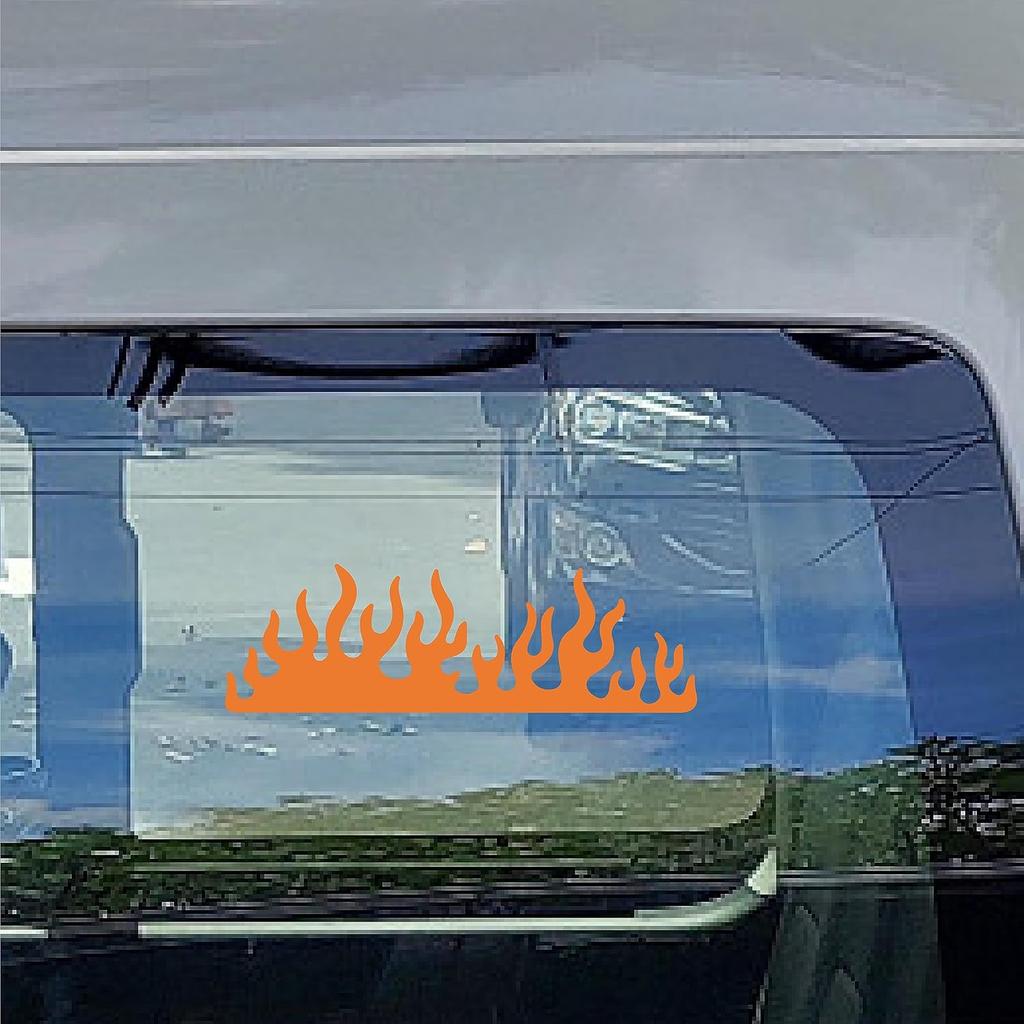 GORGECRAFT 4 Styles Flame Reflective Sticker Vinyl Racing Sports Flame Stripe Decal Waterproof Reflective Car Stickers for Golf Cart Off-Road