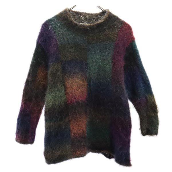 OLD Mohair Vintage Long sleeve sweater knit Women Used