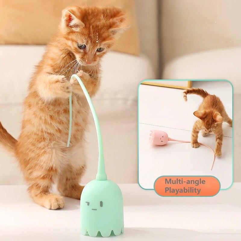 Smart Cat Toy Interactive Pet Toys for Cats Electric Rolling Ball Kitten Toys Silicone Rotate Cat Playing Toy Pet Supply