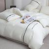 Luxury Five-Star Hotel White Linen Duvet Cover & Bedding Set