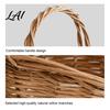 Large Decorative Fruit Holder Willow Storage Basket with Reinforced Handle Capacity Hand-Woven Eco-Friendly Wicker Bin Rustic Organizer Reusable
