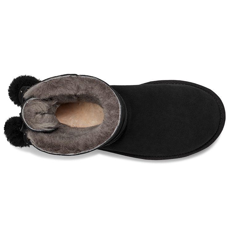 UGG Mini Bailey Bow Pom 'Black' Women's 1125382-BLK