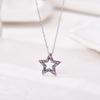 Trendy Multicolor Star Zincon Pendant Necklace For Women Stainless Steel Chain Choker Vintage Necklace Female Daily Jewelry Gift