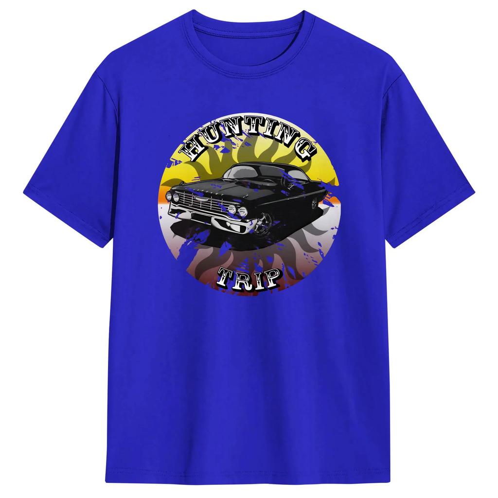 Impala Supernatural Logo T Shirt Summer 100 Cotton T Shirts For Unisex Harajuku Pattern Tee Shirt Shortsleeved Y2k Funny Top Tees