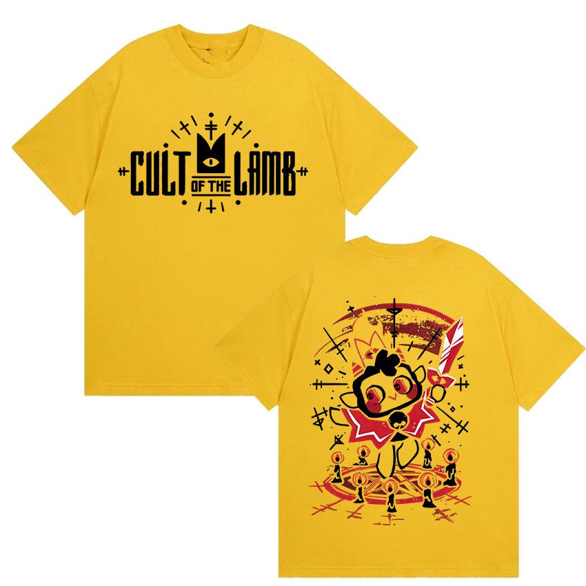 Hot Game Cult of The Lamb Retro Graphic T Shirt Unisex Women Game Gift Humor Short Sleeve Tshirts Casual 100 Cotton Tops Tshirt