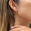 Line light luxury niche design high-end sense strip flower earrings earrings